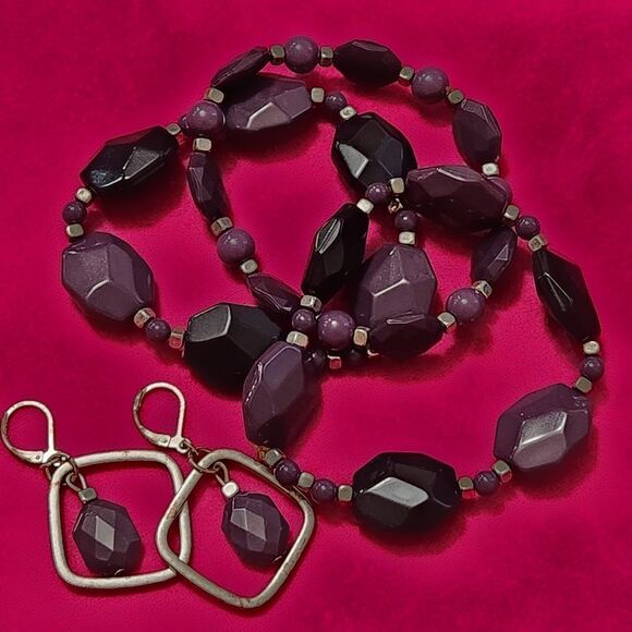 🩵Premier "Grapevine" Purple Set of 3 Bracelets - Picture 7 of 9